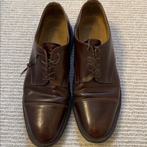 Vintage J Crew Classic Brown Leather Men's Dress Shoes 11.5 Made in England